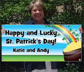 st. pat's day party custom banners